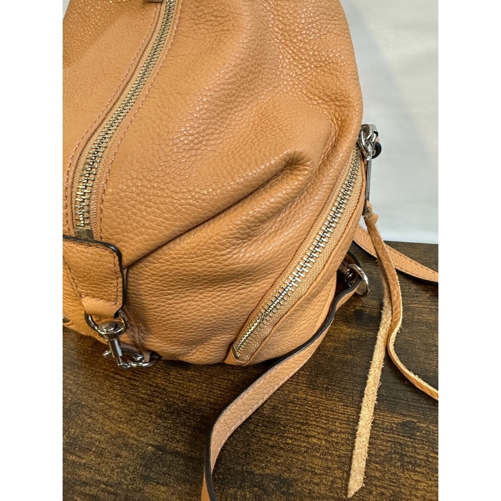 Rebecca Minkoff Backpack Purse Pebbled Leather Silver Hardware Fringe Tassel Bag - Picture 6 of 16